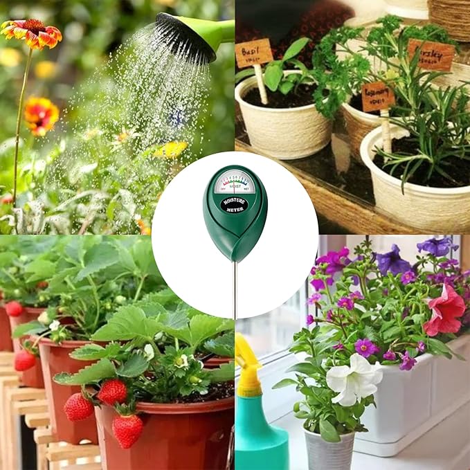 Soil Moisture Meter, 2 Pack Plant Water Meter Soil Meter Moisture Sensor Hygrometer for Indoor Outdoor Plant Care,No Battery Needed(Green) - Image 5