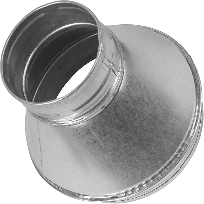 Vent Systems 6" Inch to 3" Inch Duct Reducer Adapter Connector Fitting Pipe Increaser Reducer Cone for HVAC Ventilation Systems, Exhausts and Grow Tents. (Galvanized Steel, 150 to 80 mm) by VentSystems