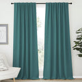 NICETOWN Living Room Blackout Draperies - (Sea Teal Color) W70 x L95, 2 Pieces, Room Darkening Window Blackout Drape Panels by NICETOWN