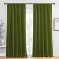 NICETOWN Blackout Curtains for Living Curtains, Olive, 2 Panels, 52 by 95, Room Darkening Window Curtain Panels, Easy-Care Solid Thermal Insulated Draperies/Drapes for Daughter Room by NICETOWN