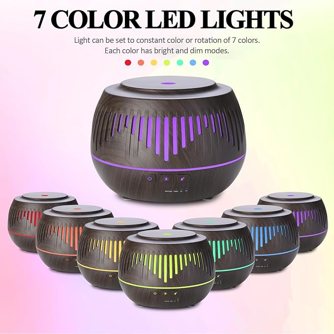 Humidifiers for Bedroom Large Room Home Whole House Baby Kids Plants,Cute Aromatherapy Diffuser 500ml Ultrasonic Cool Mist Humidifier Quiet,Essential Oil Diffusers with LED Night Light Remote - Image 3