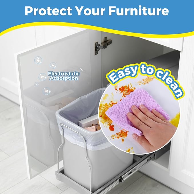 Electrostatic Wall Protective Film, Clear Wall Protector Removable Contact Paper, Transparent Static Cling, Plastic Protector from Trash Can, Chair Back, Furniture, Door 13ft - Image 4