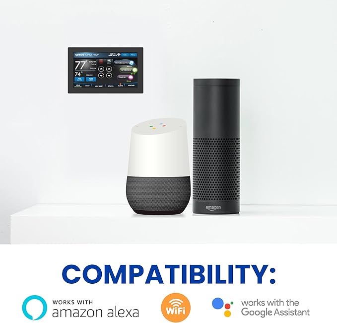 AprilAire 8920W Wi-Fi Programmable Color Touchscreen Thermostat with IAQ Control; Amazon Alexa and Google Assistant Compatible - Image 3