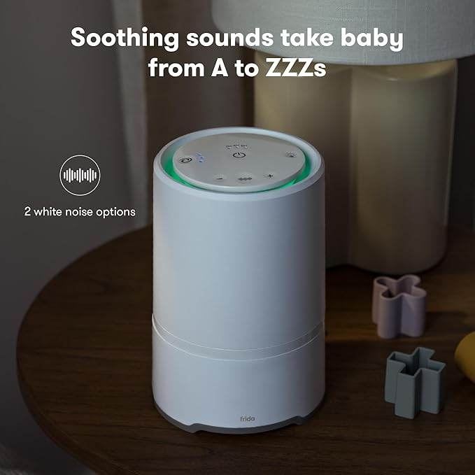 Frida Baby 3-in-1 Baby Air Purifier for Allergy Relief, Sound Machine for Sleeping + Nightlight, HEPA Filter Purifier for Bedroom with 3 Fan Speeds, Easy-Change Filter, Auto-Off Timer - Image 4