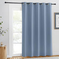 NICETOWN Blackout Curtains for Windows 84 inch Long - Window Treatment Thermal Insulated Solid Grommet Room Darkening Drapes for Bedroom/Living Room (Stone Blue, 1 Panel, W66 x L84) by NICETOWN