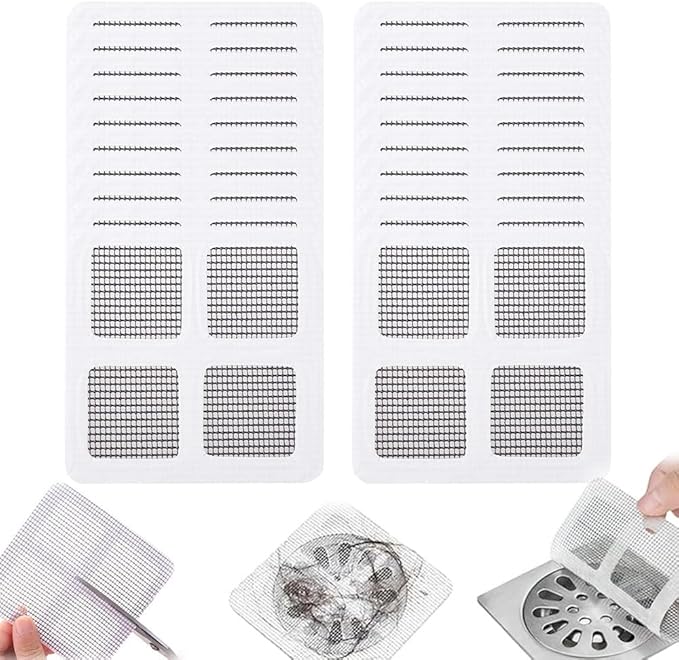 Disposable Shower Drain Hair Catcher, Hair Catcher Bathroom Drain Protector, Disposable Hair Drain Stickers for Shower Kitchen Bathroom Tub (30PCS) by VLZlQ