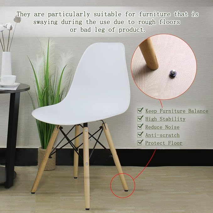 uxcell M6 x 10 x 15mm Leveling Feet Adjustable Leveler Floor Protector Cover Pad for House Furniture Desk Table Chair Leg 20 Pack - Image 6