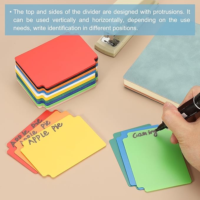 PATIKIL Trading Card Dividers, 100 Pcs Index Card Football Card Sorter Storage Boxes Organizer Tray Accessories for Sports Game Baseball Card, Pink - Image 4