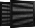 2-Pack 12" x 12" (Outer Size) Square Air Vent Cover – Black Plastic Vent Deflector - Screen Mesh, Surface Mount Wall Ceiling – Cold Air Return Soffit Air Vent Cover - Register Indoor Outdoor by Unknown