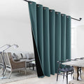 NICETOWN Sound Reducing Room Divider Curtains, 100% Black-Out Patio Curtain, Wide Lined Drape, Keep Warm Drapery, Sliding Glass Door Panel for Night Shift（Sea Teal, 1 Panel, 100 inches x 108 inches by NICETOWN
