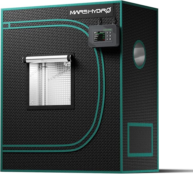 MARS HYDRO 2.5x1.5 Advanced Grow Tent, 30"x18"x36" High Reflective Mylar 1680D for Hydroponics Indoor Plant Growing, with Floor Tray and Smooth Zipper for TS600 by MARSHYDRO