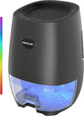 Dehumidifiers for Home, 35oz Small Dehumidifier for Bathroom (300sq.ft) with Auto-off, Sleep Mode, 7 Colors Night Light, Quiet Portable dehumidifier for Bedroom, RV, Closet, Office by ASKPULION