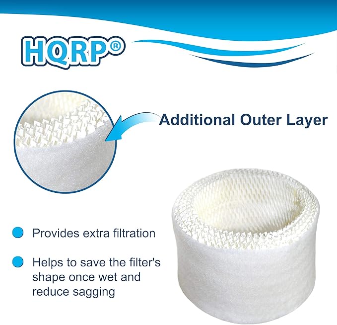 HQRP 2-Pack Wick Filter Compatible with Sunbeam 1118, 1119, 1120 Humidifiers; White Westinghouse WST7503 WST-7501ZE WST7501ZE WST7505 - Image 4