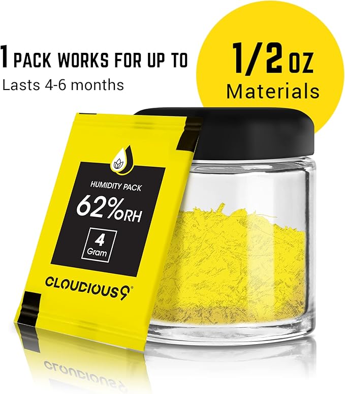 Cloudious9-62% 2-Way Humidity Pack Regulator 4 Gram - 12 Count 4 Gram Pack for Humidors Herb Flower - Individually Sealed Bag – Solution for Convenient Humidification - Image 7