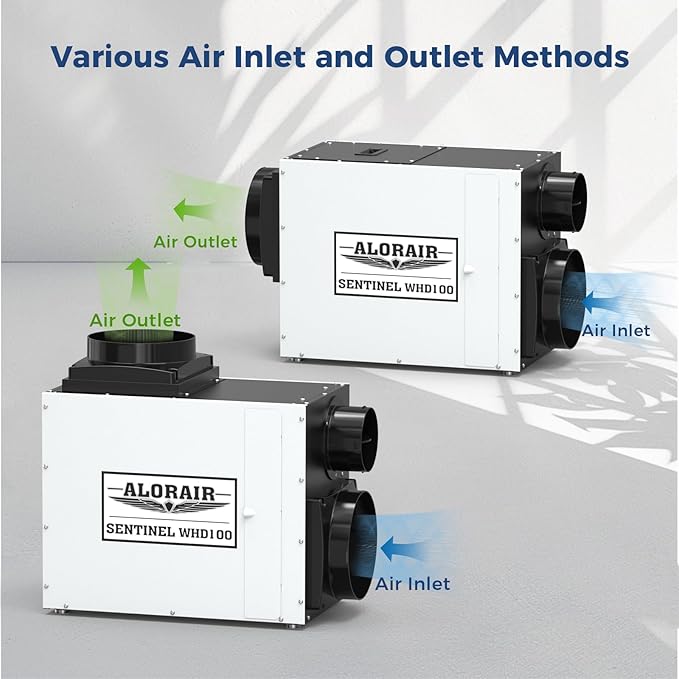 ALORAIR Whole House Dehumidifier, 90 PPD Commercial Grade Whole Home Dehumidifiers for Garages, Water Damage Restoration, 2300 Sq.Ft dehumidifiers for Crawl Space - Image 3