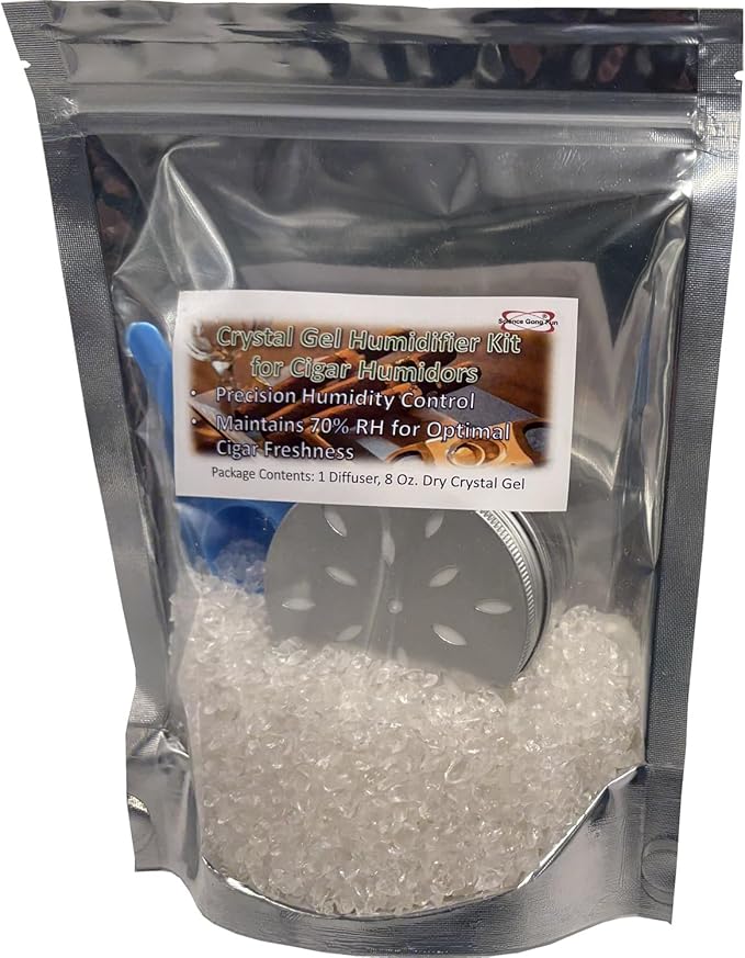 8oz Cigar Humidor Humidifier Crystals - ½ LB Refill Bag of Gel Beads for Perfect 70% Humidity Control – Reusable & Long-Lasting Moisture for Any Cigar Box by ScienceGongFun%C2%AE