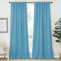 NICETOWN Bedroom Blackout Curtain Panels - (Teal Blue Color) 52 x 120 inch, 2 PCs, Insulating Energy Saving Solid Rod Pocket Blackout Drapes for Hall, Villa by NICETOWN