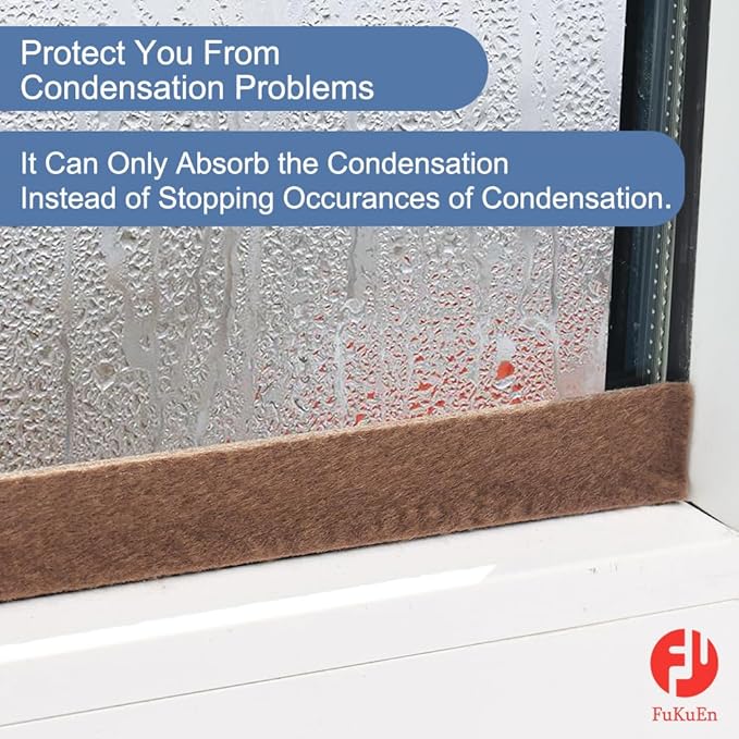 Moisture Absorbent Tape for Window Sill (1.18” x 13’) Brown Condensation Drip Strip Reusable, Prevents Small Lakes for Home - Image 5
