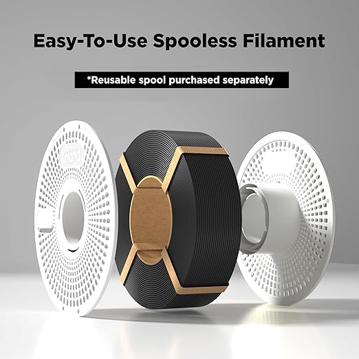 Inland V2 Reusable Filament Spool, 3D Printing Replacement Spool for Inland Spooless Filament, Compatible with Bambu Lab Filament Refill - Image 3