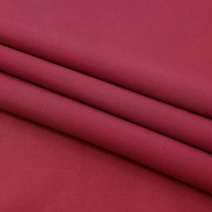 L.Z.E Light Filtering Curtains 72 Inch Length 2 Panels Set Burgundy Privacy Non-See-Through Semi Sheer Curtains for Living Room Bedroom Nursery Grommet Top Solid Window Panels (55" W x 72" L) - Image 8