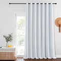 NICETOWN Patio Door Curtain for Living Room, Grommet Sound Reducing Room Divider Privacy Window Treatment for Bedroom, Greyish White, 1 Panel, W100 x L102 by NICETOWN