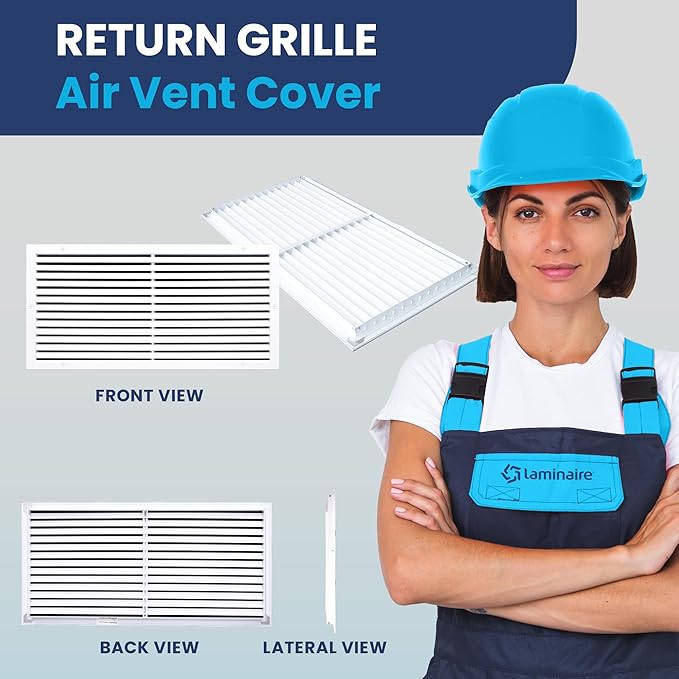 30x14 Inch (Duct Opening) Air Return Vent Cover Decorative – Premium Aluminum AC Vent Cover for Ceiling & Wall, Rustproof Grille, Ideal for Home HVAC Grille, Durable & Easy to Install by ACLAMINAIRE - Image 2