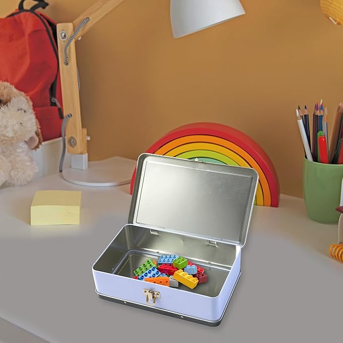 DAHO Metal Storage Box with Hinge for Office, School, Home, Makeup, Arts & Crafts and Accessories (Follow Your Heart) - Image 7