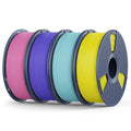 Matte PLA Filament 1.75mm, 4kg(8.8lbs) SUNLU 3D Printer Filament, Matte Surface Texture, No Clogging, Less Brittle, Pink+Lavender Purple+Light Blue+Yellow by YOOPAI