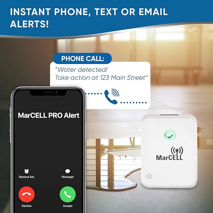MarCELL PRO - Professional Level Remote Temperature, Humidity & Power and Water or Leak Monitor - No WiFi Needed - RV, Network Room, Freezer, Home - Instant Phone Call Alerts - Made in The USA - Image 3