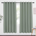 NICETOWN Sage Green Blackout Curtains & Drapes for Bedroom - Room Darkening Energy Saving Thermal Insulated Grommet Voice Reducing Room Divider Window Treatment for Patio (1 Panel, W66 x L72) by NICETOWN