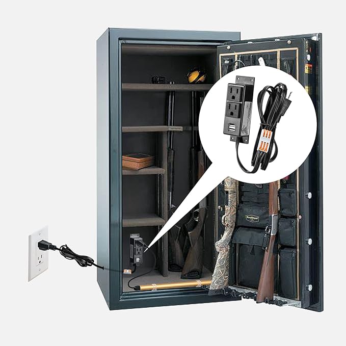 Gun Safe Power Outlet Kit, Briidea Gun Safe Accessory Electrical Outlet with USB for Interior Dehumidifiers and Lights - Image 7