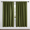 NICETOWN Blackout Curtain Panels Window Draperies - (Olive Green Color) 62x72 inch, 2 Pieces, Insulating Room Darkening Blackout Drapes for Bedroom, Privacy Doorway Curtain for Door by NICETOWN