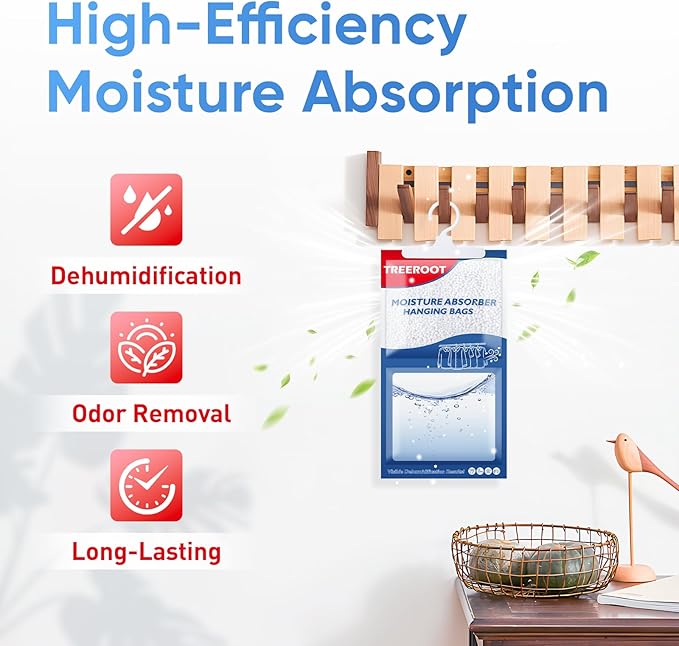 15 Pack Moisture Absorbers for Closet, 16OZ Hanging Closet Dehumidifier Bags, Hanging Humidity Absorber in Wardrobes, Kitchens and Bathrooms - Image 3