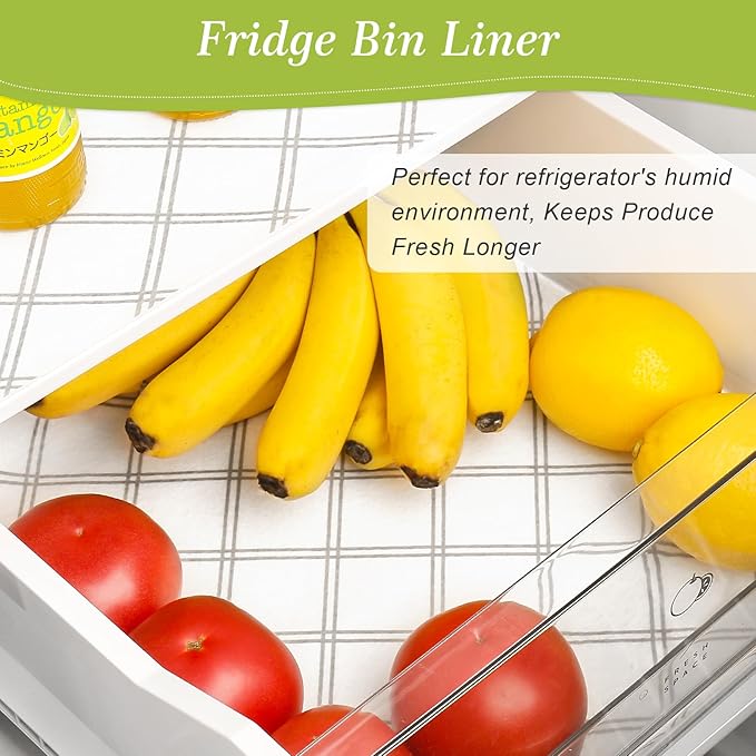 Cooyes 6pcs 12" x 24" Refrigerator Drawer Liners, Fridge Organizers and Storage, Washable Absorbent Fridge Bin Liners, Refrigerator Shelf Mats Air Circulating Non-Slip Non-Adhesive - Image 3