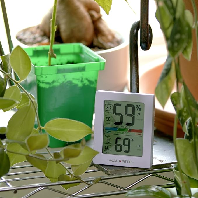 AcuRite Humidity Meter Hygrometer and Indoor Digital Thermometer with Temperature Gauge and Humidity Gauge, Room Thermometer Comfort Scale, 3 x 2.5 Inches, White (01083M) - Image 5