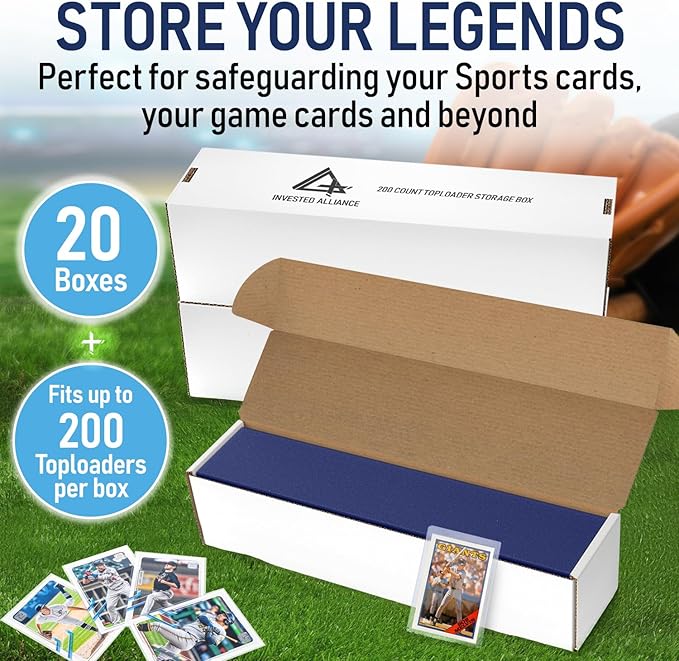 Premium Trading Card Box Storage For Sports, Baseball, Football, Basketball, MTG & TCG Collector | Baseball Card Storage Boxes & Organizer For Magic Sorter Bulk. Sports Holder For Collection. - Image 2