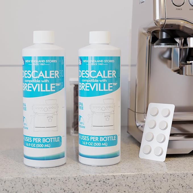 8 Uses Breville Compatible Descaling Solution, 2 Years Descaler Kit Come with 8 Cleaning Tablets, Maintenance Kit Specially Designed to Clean Breville Machines (4 Use Each Bottle, 2 Bottles) - Image 7