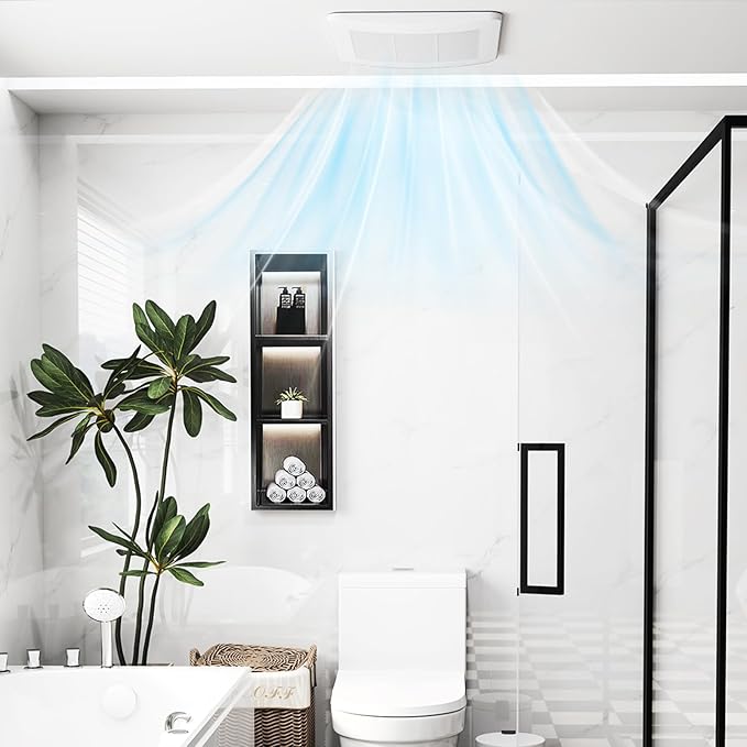 COSTWAY Bathroom Exhaust Fan, 50/80/110 CFM Ceiling Mount Exhaust Ventilation Fan w/Pick-A-Flow, Energy Star Bath Vent Fan w/Metal Housing, 4 Inches Duct, 0.3/0.8/1.5 Sones Quiet Operation, White - Image 2