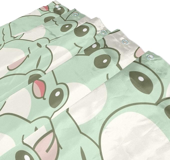 Burbuja Shower Curtain for Bathroom, Cute Frogs Waterproof Washable Shower Bath Curtain for Home Hotels with 12 Hooks, 60x72 in - Image 3