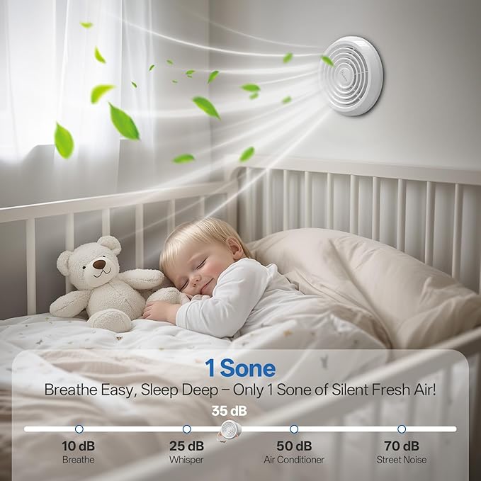 4inch Exhaust Fan, 110 CFM Wall Mounted Vent Fan, 1.0 Sone Quiet, Windows Exhaust Fan, Ventilation Fan for Bathroom, Basement, Mobile Home (2 packs) - Image 3