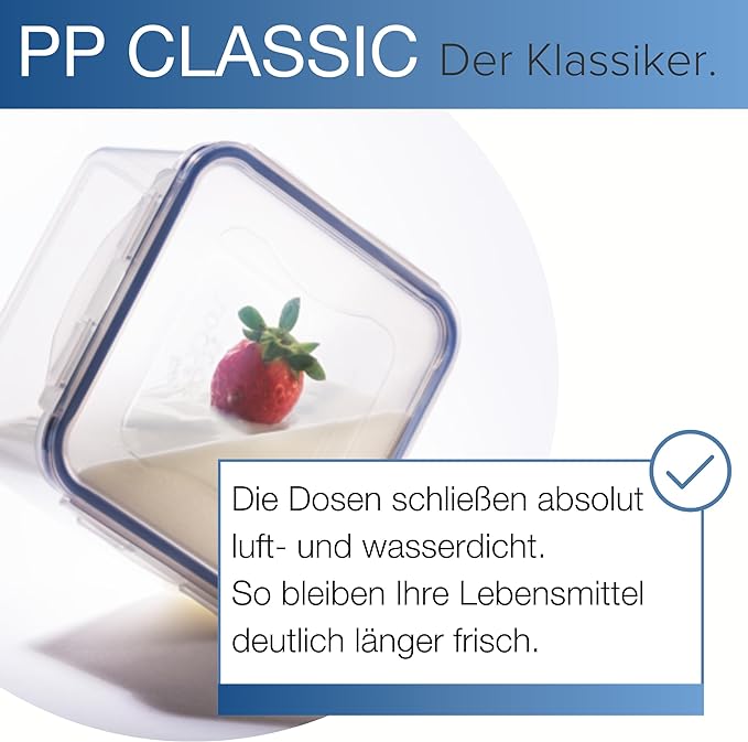 LOCK & LOCK Easy Essentials Food Storage lids/Airtight containers, BPA Free, Rectangle-37 oz-for Pasta, Clear - Image 2