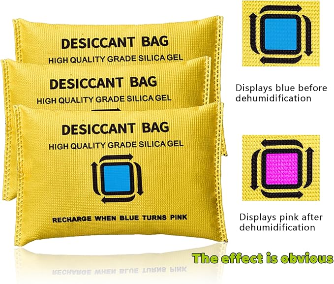 200g Dehumidifier Bag Silica Gel Car Dehumidifier Microwave Fast Reactivated Desiccant Packs for Storage Large Moisture Absorbers for Gun Safe Closet Basement Garage 100% Leakproof Reusable（1 pack） - Image 3