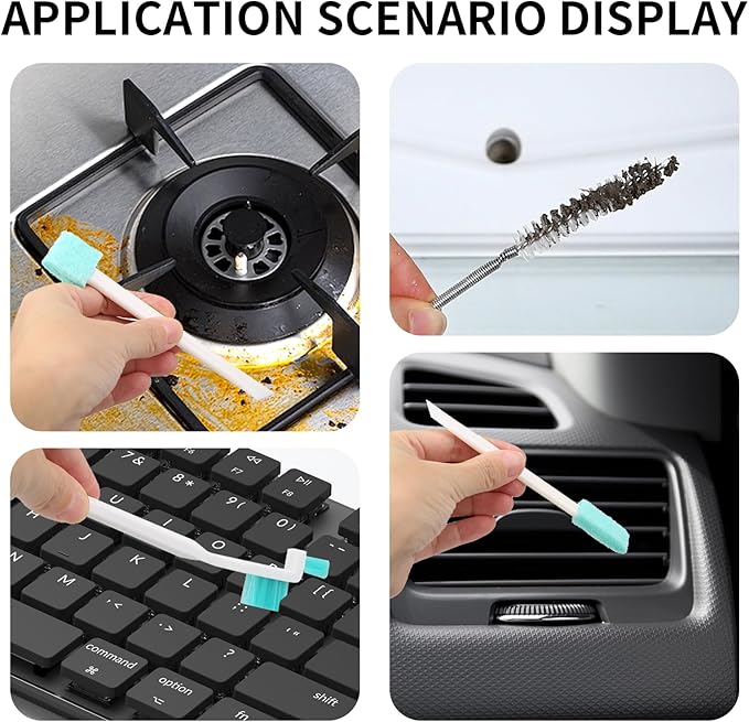 10-PCS Ice Maker Cleaning Brush Set, Small Cleaning Brushes Set & Crevice Household Cleaning Tool - Ideal for Ice Makers, Home Appliances,Tiny Detail Scrub Cleaner Tool - Image 5