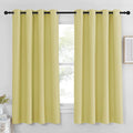 NICETOWN Blackout Curtain Panel 63 inch Long for Window - Thermal Insulated Solid Grommet Blackout Drape for Bedroom Living Room Kitchen (Single Panel, 52W x 63L, Paler Yellow) by NICETOWN