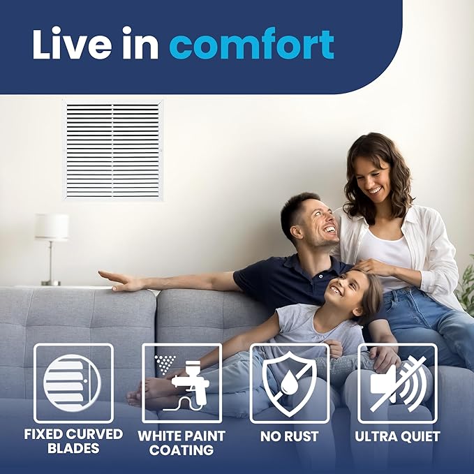 22x22 Inch (Duct Opening) Air Return Vent Cover Decorative – Premium Aluminum AC Vent Cover for Ceiling & Wall, Rustproof Grille, Ideal for Home HVAC Grille, Durable & Easy to Install by ACLAMINAIRE - Image 7