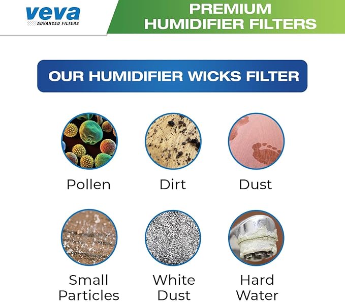 VEVA 4 Pack Premium Humidifier Filters Replacement for Holmes Filter B, HWF64, and Other Sunbeam Bionaire Cool Mist Humidifiers - Image 5