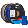 INLAND Micro Center PLA+ 3D Printing Filament 1.75mm - PLA Pro Dimensional Accuracy +/- 0.03 mm - 1kg Cardboard Spool (2.2 lbs) (2 Pack Silver & Blue, 1.75mm) by INLAND