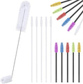Hummingbird Feeder Cleaning Brush 19 Pieces 3 Size Mini Nylon Double Headed 2 in 1 Hummingbird Brush Hard to Reach Places Tiny Cleaning Kit(White) by Perthlin