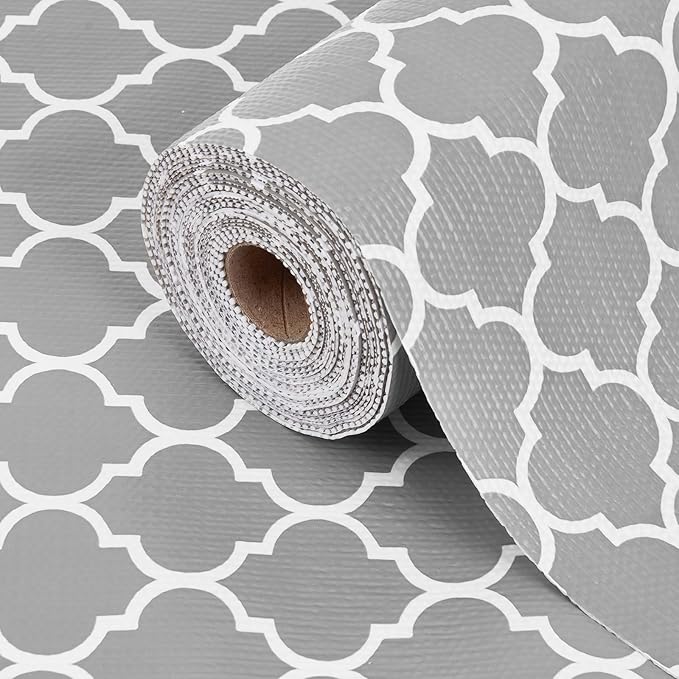 Drawer Shelf Liner for Kitchen Cabinets, Non Adhesive Slip Resistant Shelf Paper Easy to Clean, Strong Grip Thickened Waterproof Washable Mats for Pantry Shelves, Cupboard, Dresser, 17.5 in x 20 FT by TheBaDaz