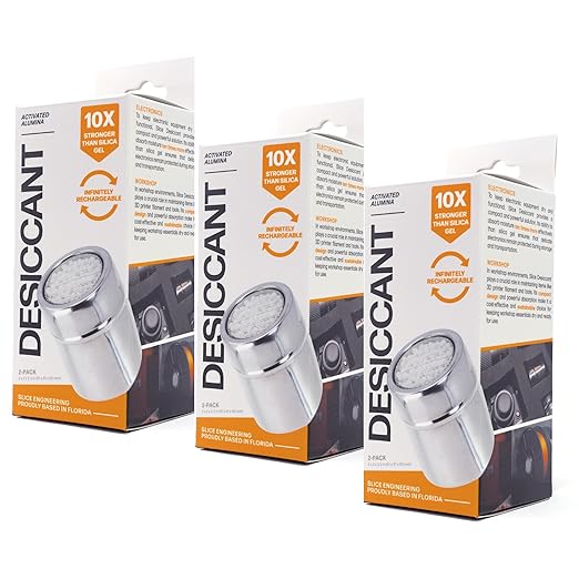 Filament Drying Desiccant (6 Pack) by Slice Engineering | 10X More Powerful Than Silica Gel | Infinitely Rechargeable | Prevent Wet Filament | Fits Perfectly Inside Spools | Made in The USA by SliceEngineering